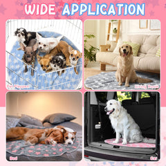 Tapis whelping rond bleu Hahafelt, grande taille pour chiens.