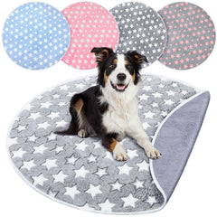 Tapis whelping rond noir Hahafelt, protection imperméable du sol.