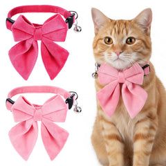 HaiFafafaing collier chat bou rose noeud mignon pour sorties quotidiennes
