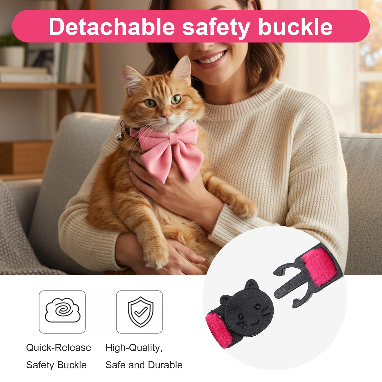 HaiFafafaing collier tour de cou 20-30 cm ajustable et securisant