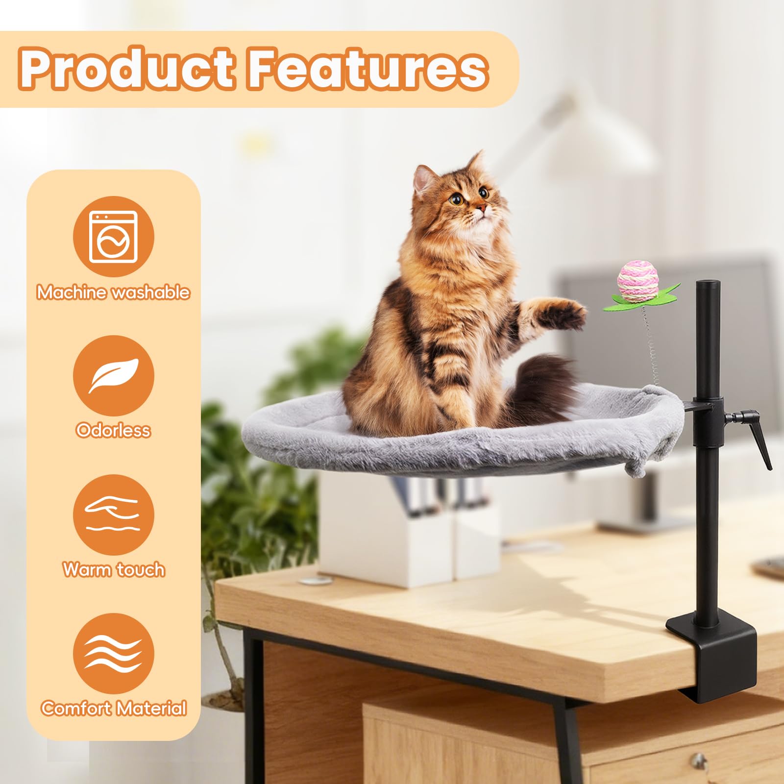 Haijunnm lit-chat-peluche-douce douceur et repos confortables pour le chat.