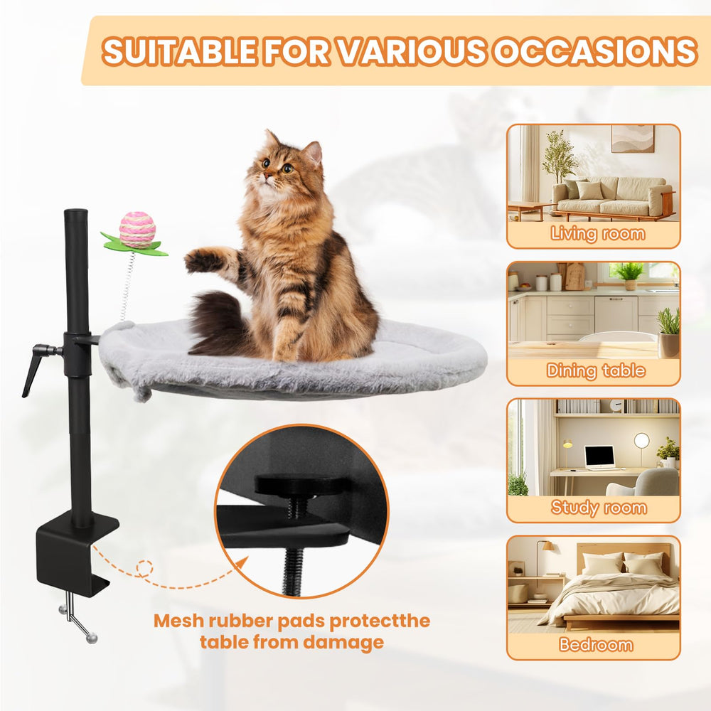 Haijunnm utilisation-teletravail-gaming bureau confort pour le chat et le propriétaire.