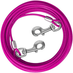 HaiYUAN câble d'attache chien avec clip rotatif à 360°, liberté de mouvement sécurisée.