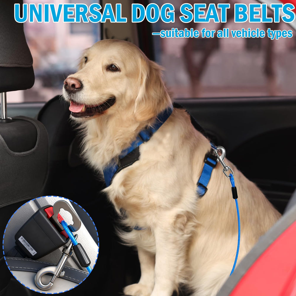 HaiYUAN harnais chien 32 pouces double clips, stabilité en voiture