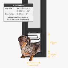 Cadre en aluminium durable Hakuna Pets pour porte coulissante.