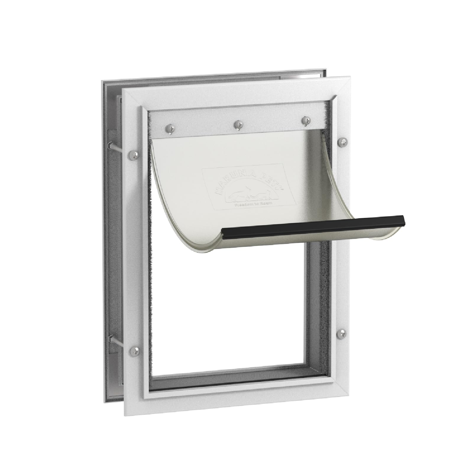 Porte Hakuna Pets Deluxe en aluminium avec cadre robuste pour intérieur et extérieur.