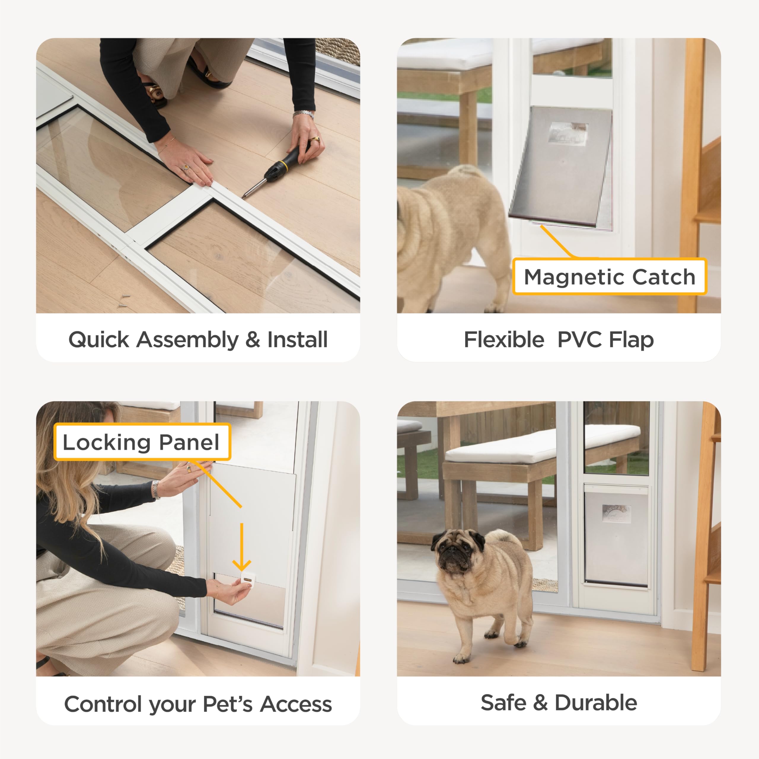 Joints adhésifs étanches Hakuna Pets renforçant l’isolation extérieure.