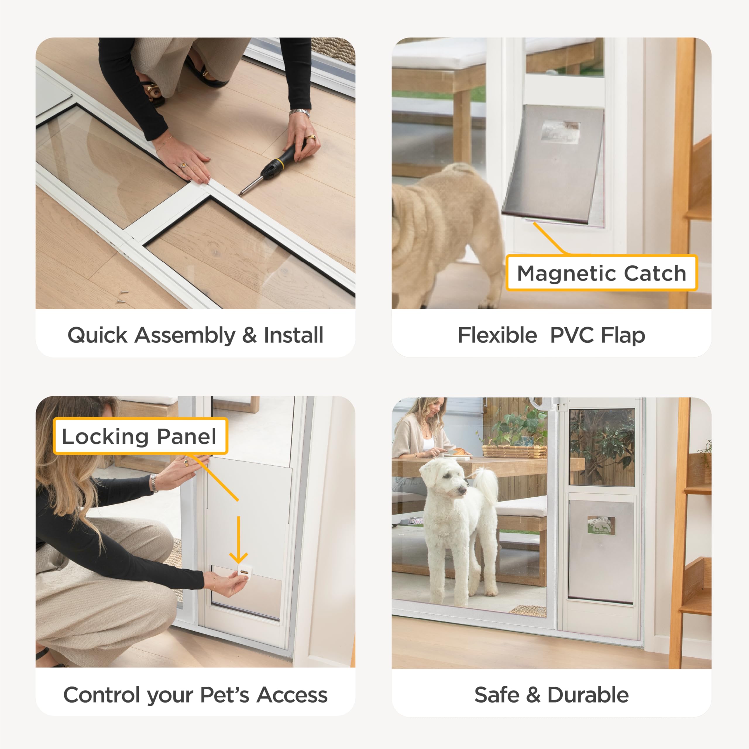 Cadre aluminium Hakuna Pets, robuste et résistant à la rouille