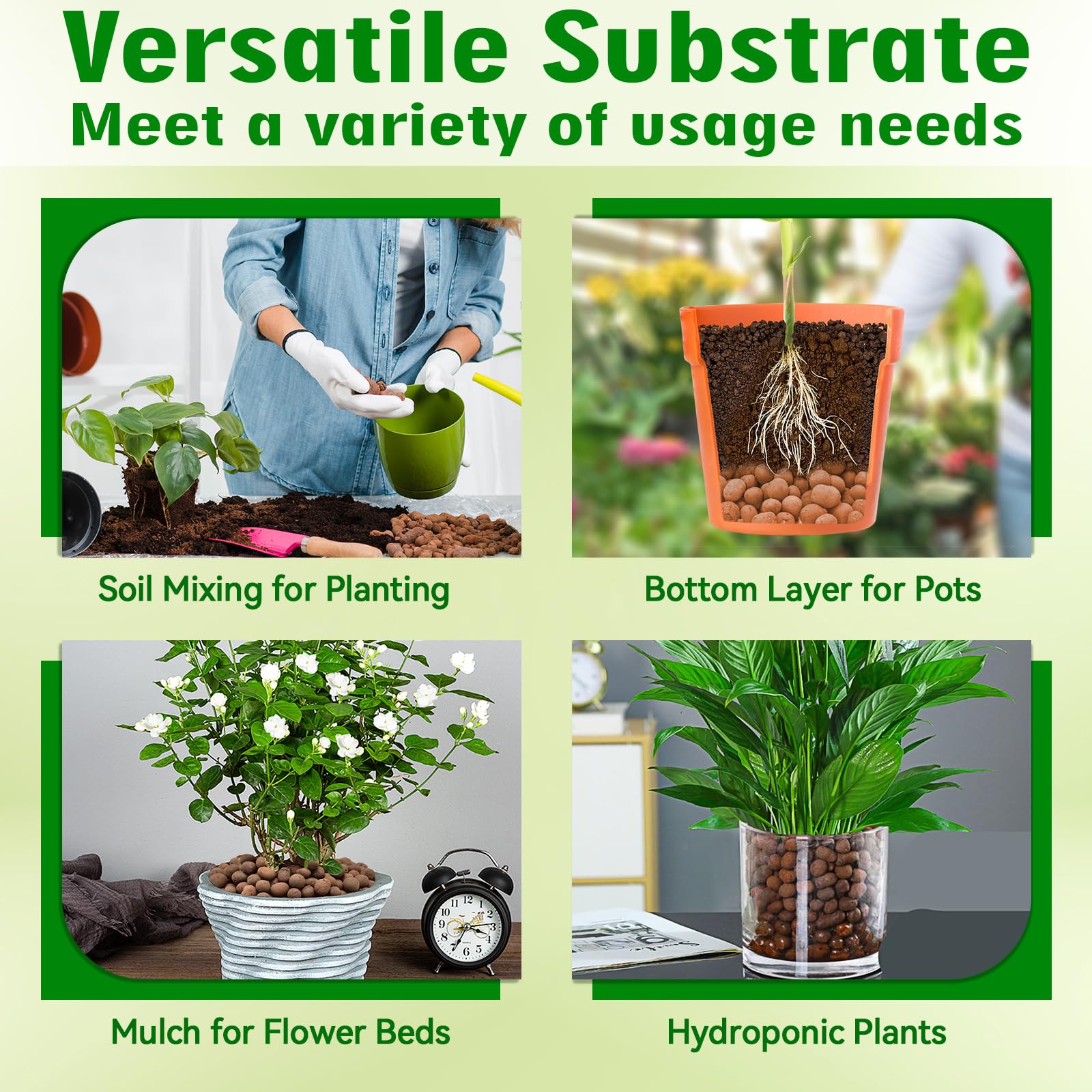 Halatool accessoires terrarium hydroton: améliore drainage et aération.