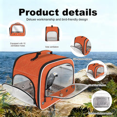 Halinfer cage transport oiseaux ventilation: dix-trous assure un flux d’air.