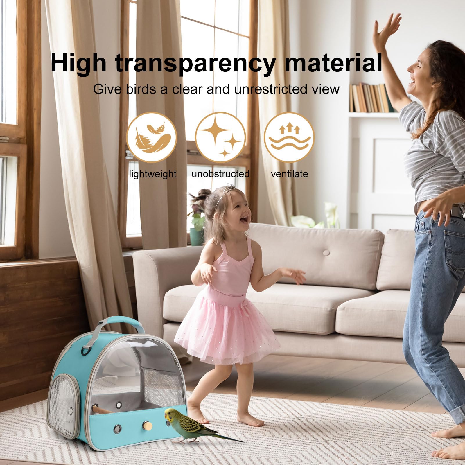 Halinfer tapis doux inclus pour le confort de l'oiseau