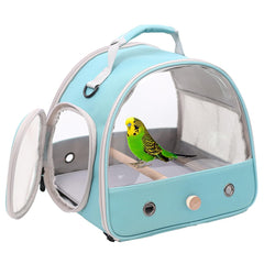 Halinfer cage voyage oiseau avec fenetres transparentes offrant une vue dégagée pendant le déplacement