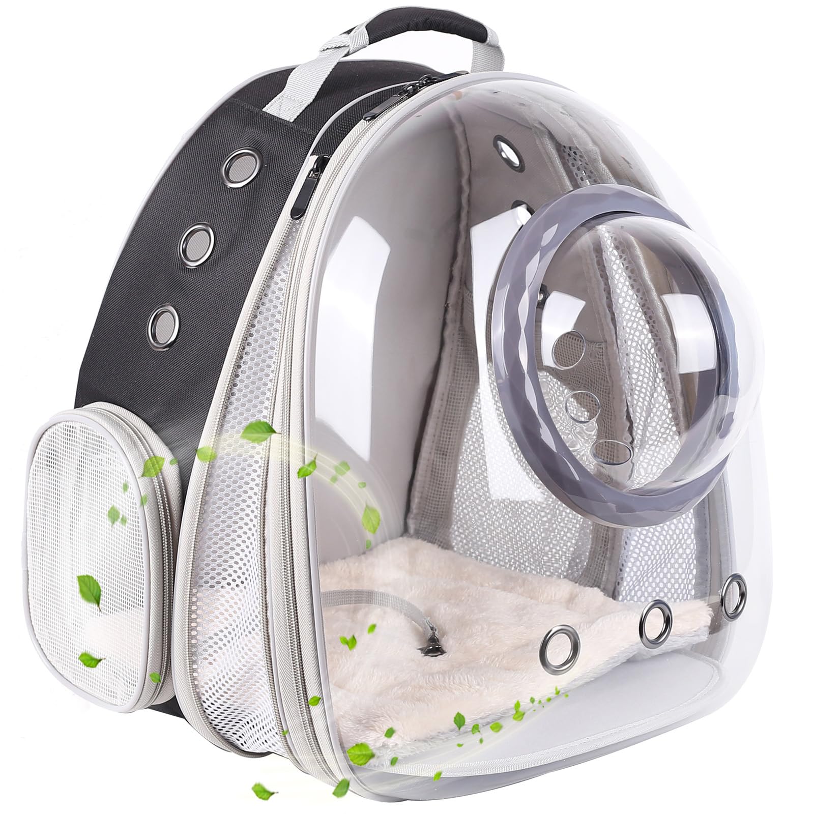 halinfer sac dos chat capsule spatiale avec bulle claire pour vue extérieure et sécurité