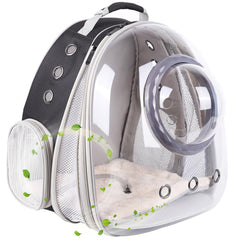 halinfer sac dos chat capsule spatiale avec bulle claire pour vue extérieure et sécurité