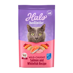 Halo Holistic croquettes chat saumon sauvage morue blanche pour adultes