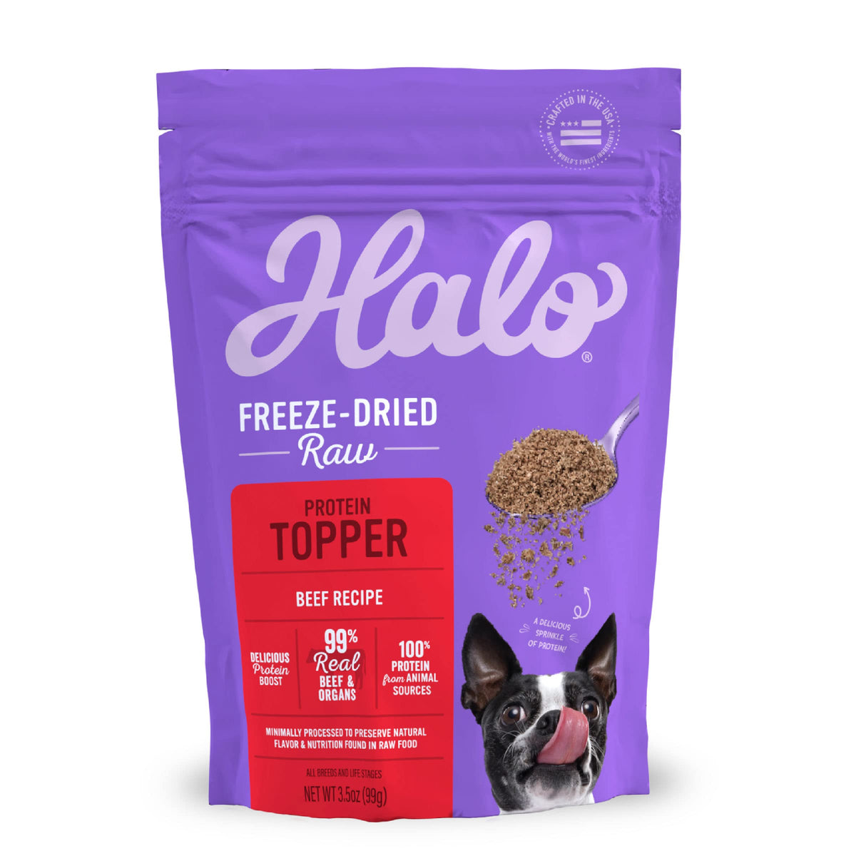 Halo Garniture Boeuf – emballage pratique pour saupoudrer sur les repas.
