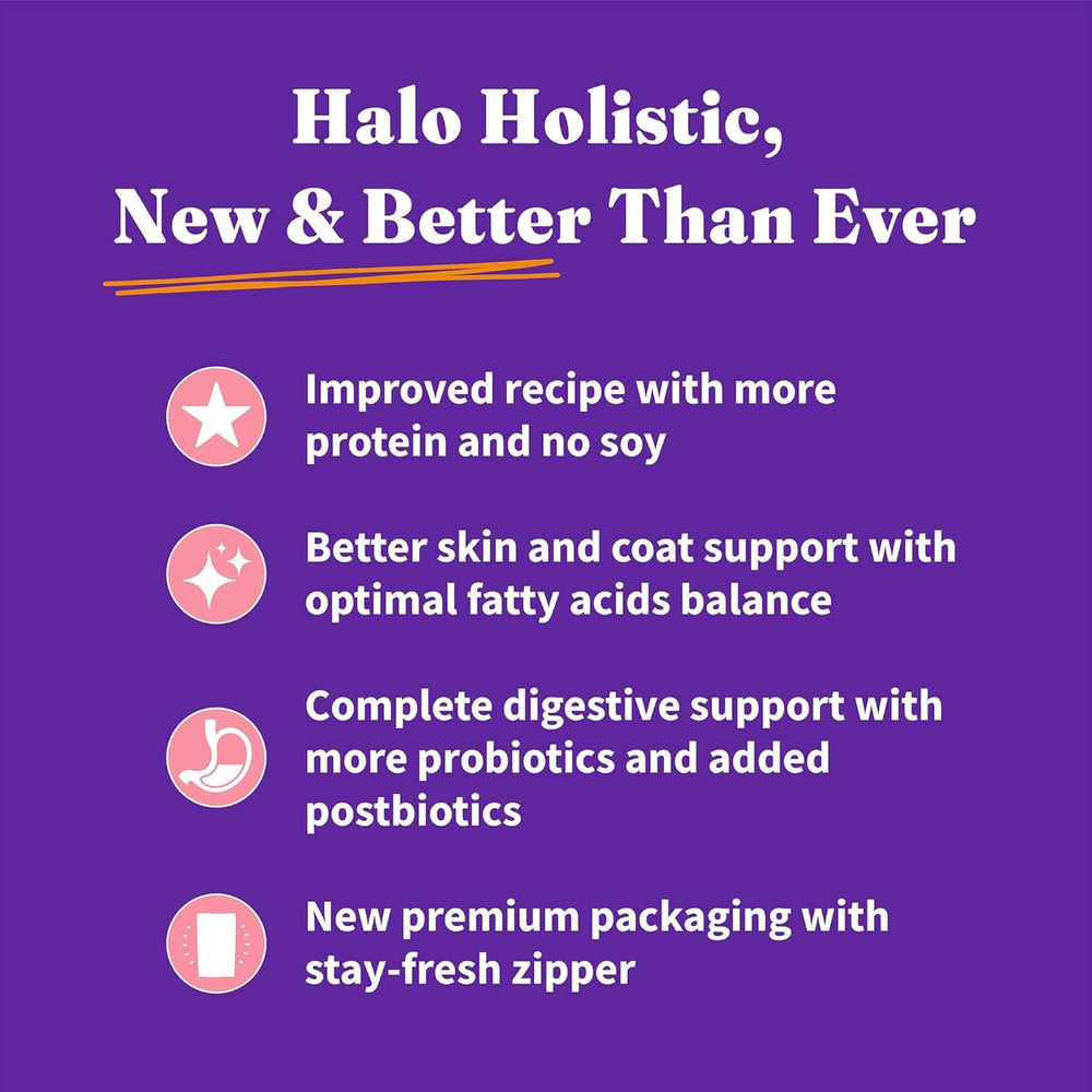 Halo Holistic texture croquettes – croquant satisfaisant et digestibilité potentielle.