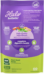 Halo Holistic assiette montrant les ingrédients clefs pour une digestion potentielle et équilibrée.