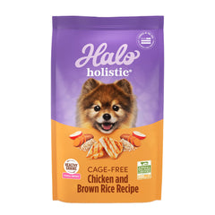 Halo Holistique sac petit-chien: poulet et riz brun – option pratique.