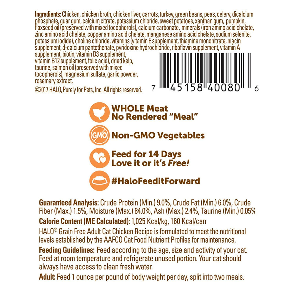 Halo Pâté Chat : digestion-facile grâce aux ingrédients naturels.