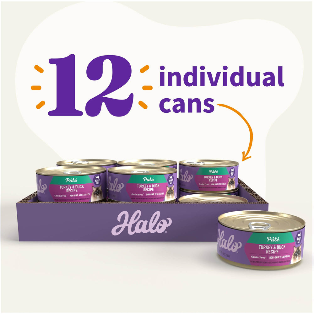 Halo Pâté Chat : pack de 12 boîtes pratique et fiable.