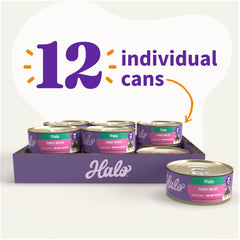 Halo Pâté Dinde et Abats : premier ingrédient dinde et protéines utiles.