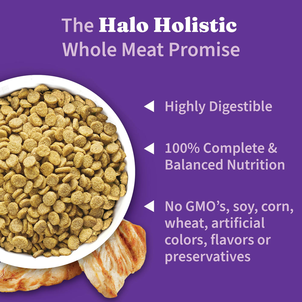 Halo Holistic: poulet sans antibiotiques, source responsable.