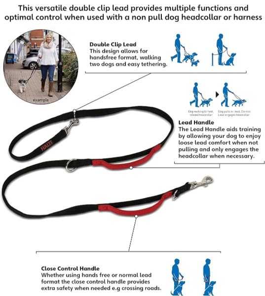 Halti Control Leash, deux attaches pour deux points de connexion et plus de flexibilité.