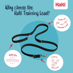 Halti Training Leash 2 Attaches: connexion sécurisée et options flexibles.