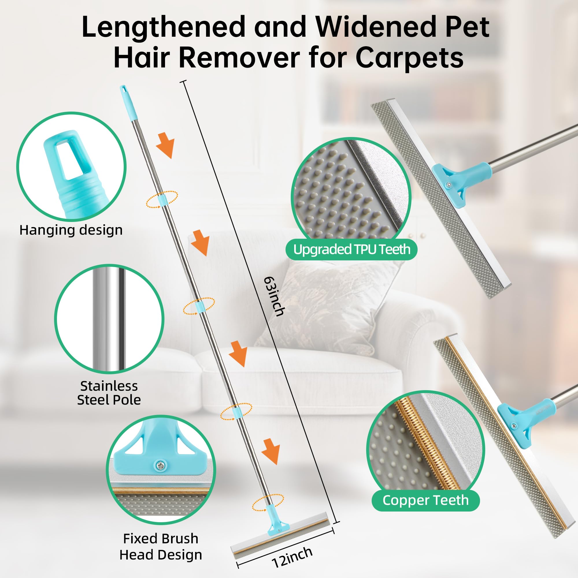 Halucky brosse amovible pour poils d'animaux sans effort.