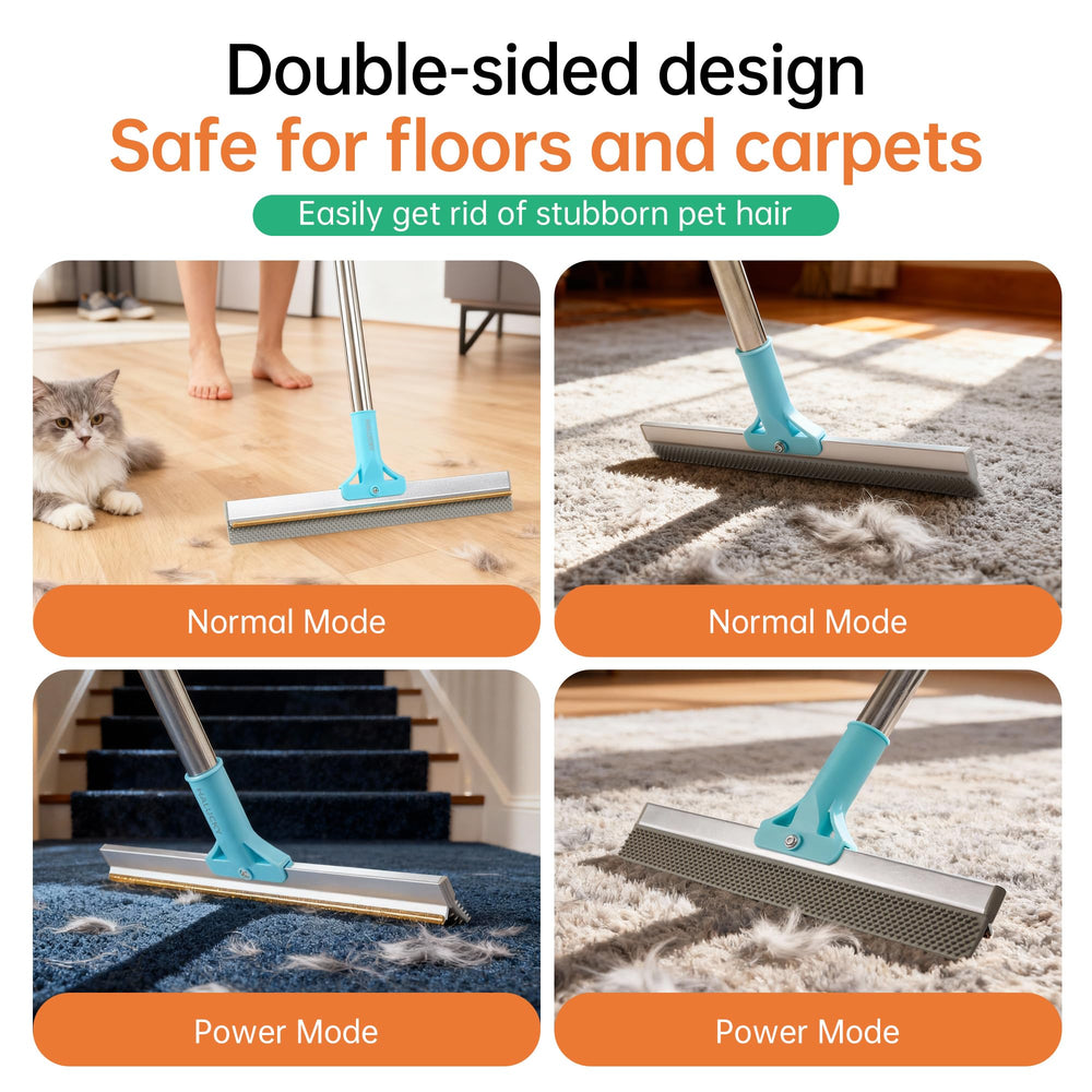 Halucky râteau poils d'animaux dents TPU pour surfaces sensibles.
