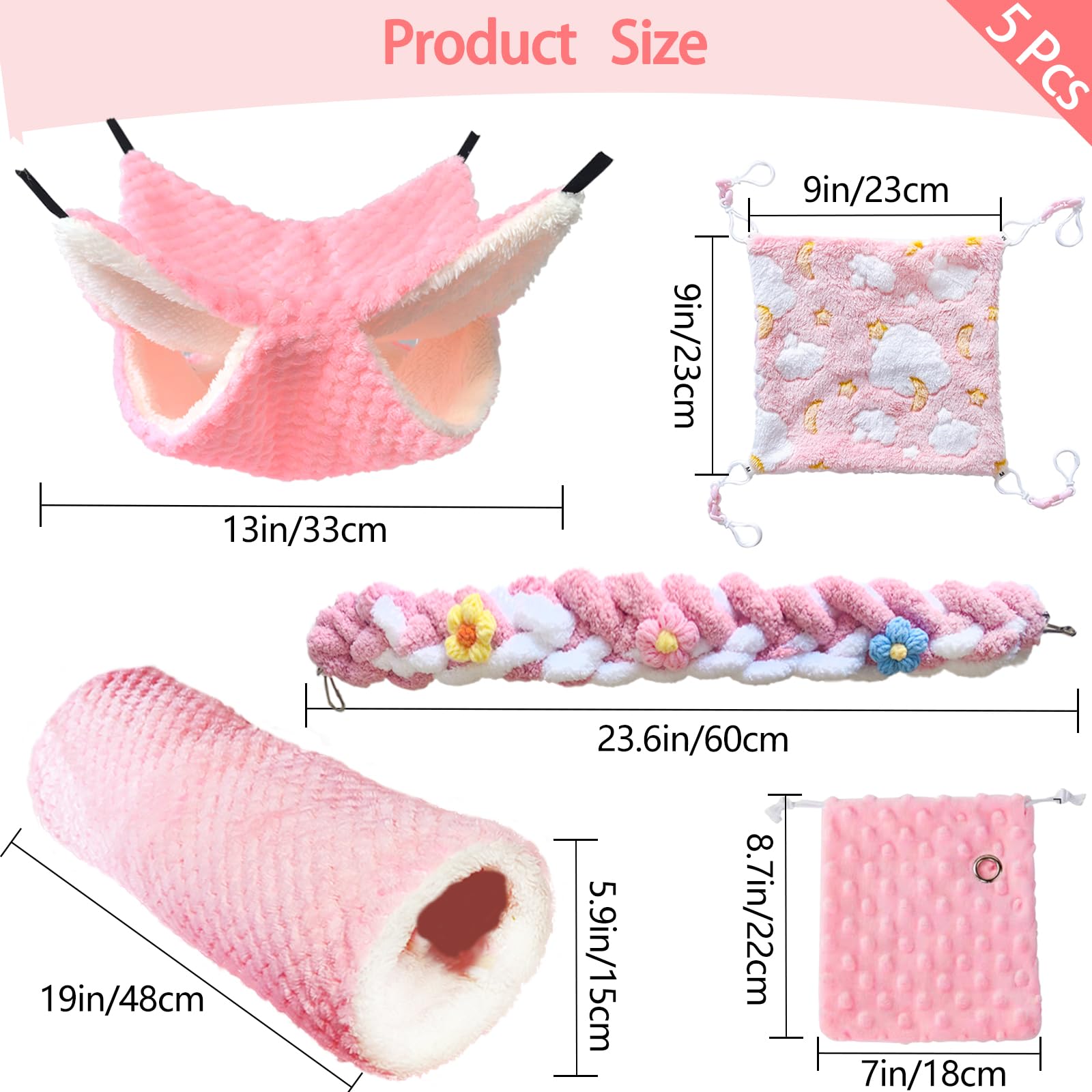 Hamiledyi accessoires-cage-petits-animaux : ensemble polyvalent et facile à nettoyer.