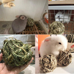 Gros plan sur le tissage naturel de la balle Hamiledyi en herbe de Timothy.
