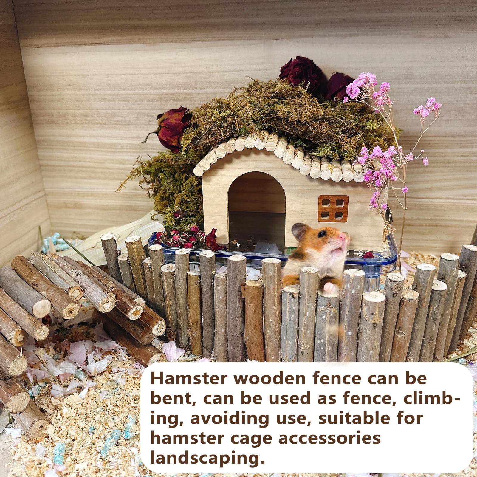 Hamiledyi décoration-cage-bois – transforme l'espace en habitat naturel.