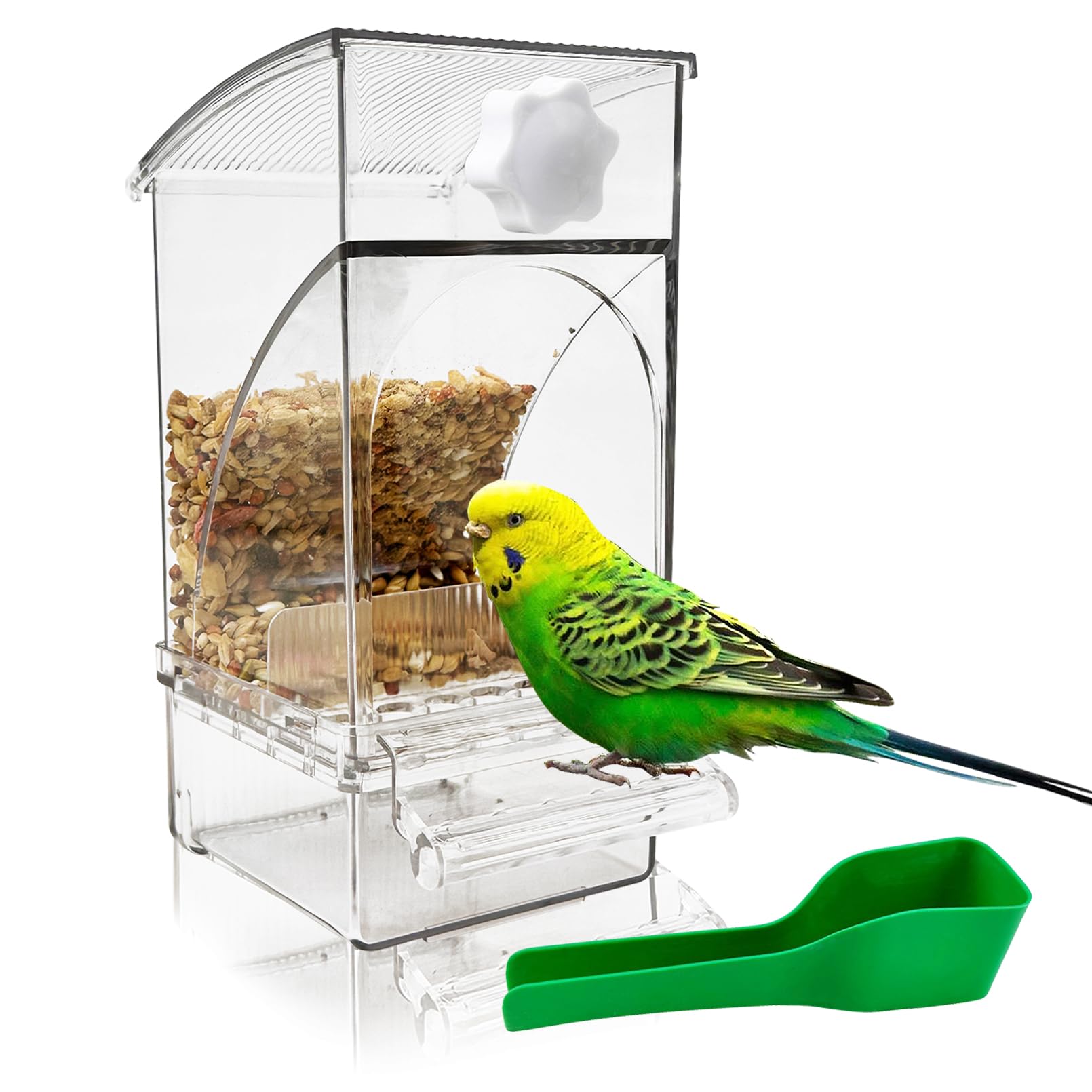 Hamiledyi distributeur-graines-automatique pratique pour nourrir sans désordre dans la cage