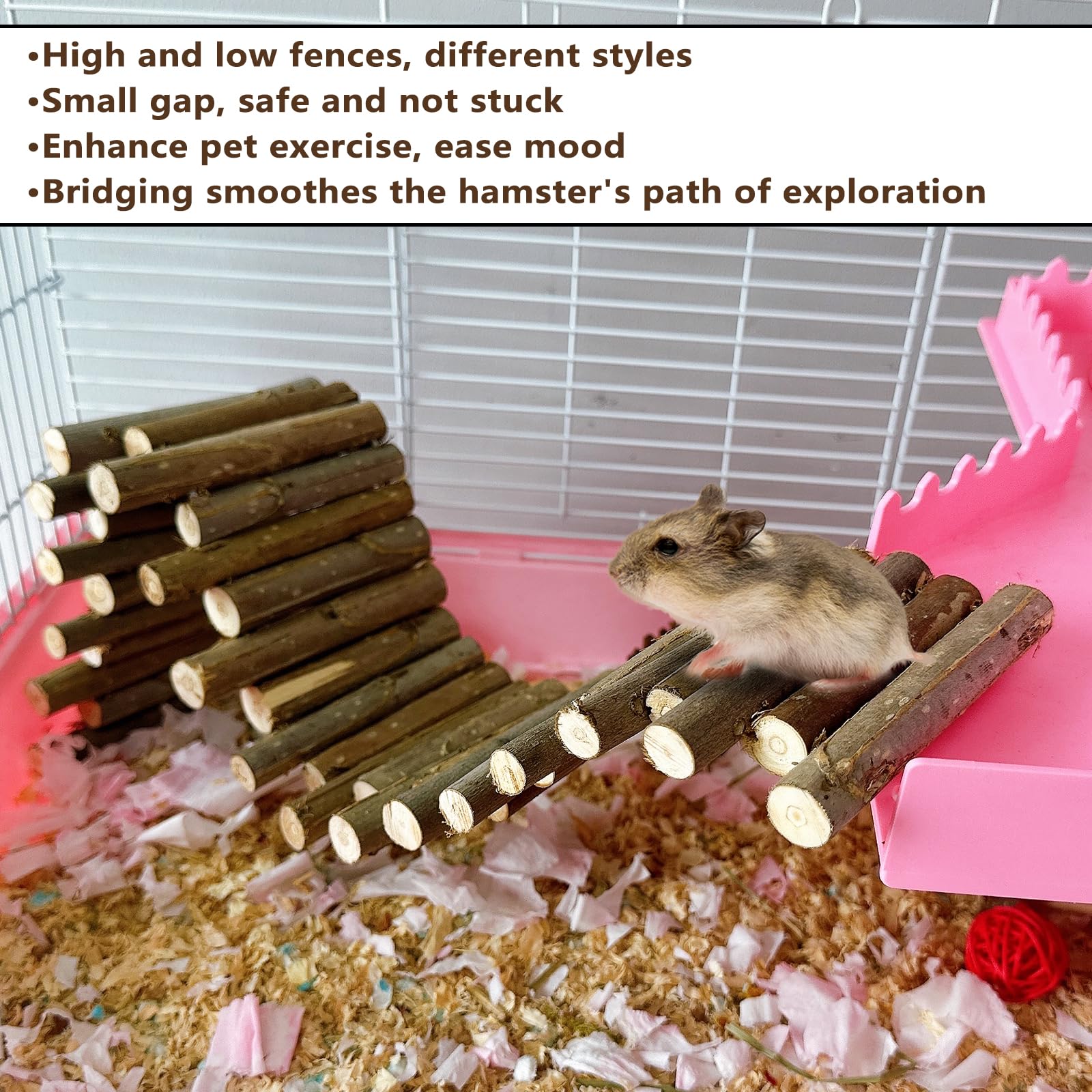 Hamiledyi ensemble-petits-animaux-bois – convient hamsters et gerbilles.