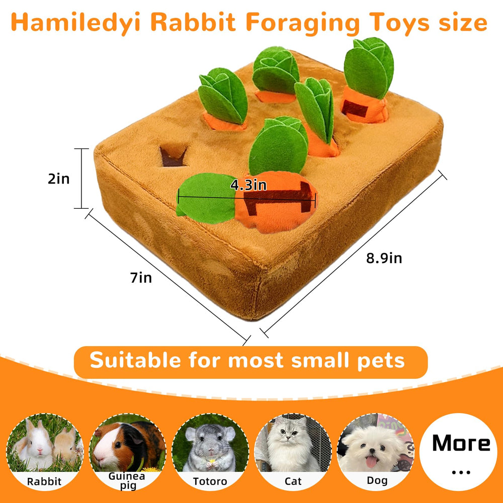 Hamiledyi jouet forage lapin, carottes détachables pour des sessions de recherche variées.