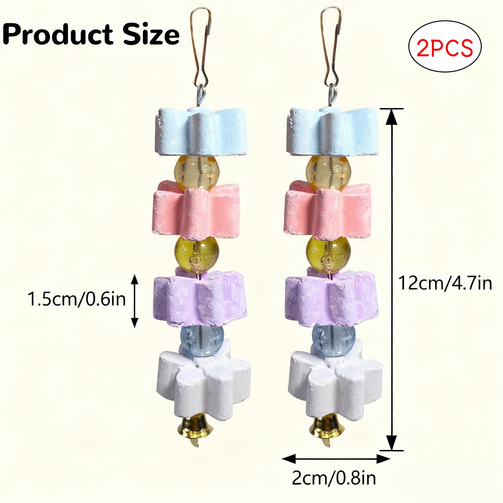 Hamiledyi perles colorées et cloche, attention visuelle pour le perroquet