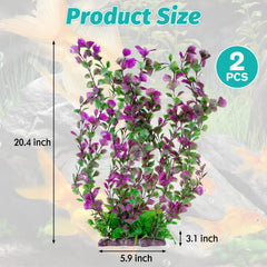Hamiledyi plante artificielle réaliste ajoutant verdure et refuge pour les poissons.