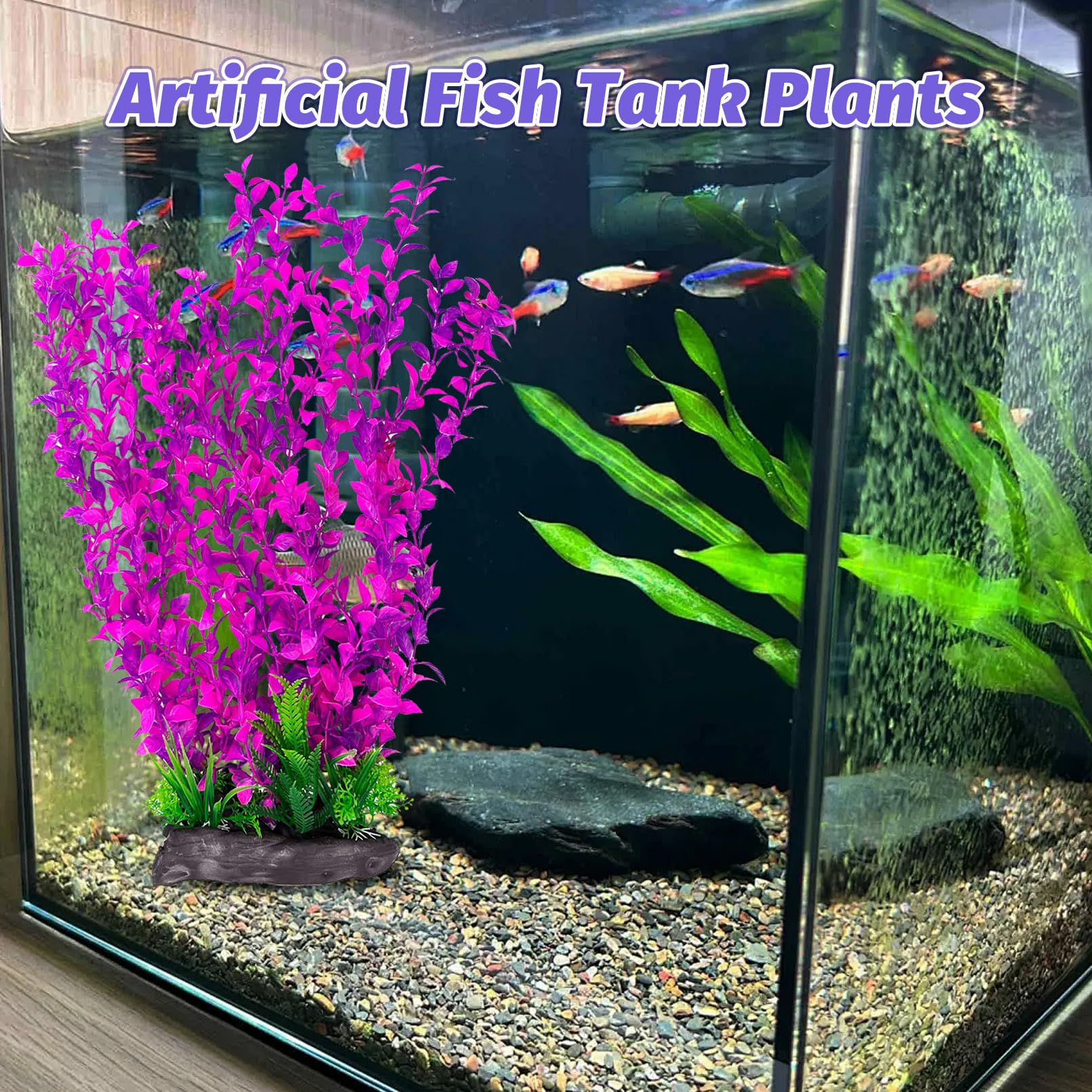 Convient à la plupart des aquariums et décorations compatibles.