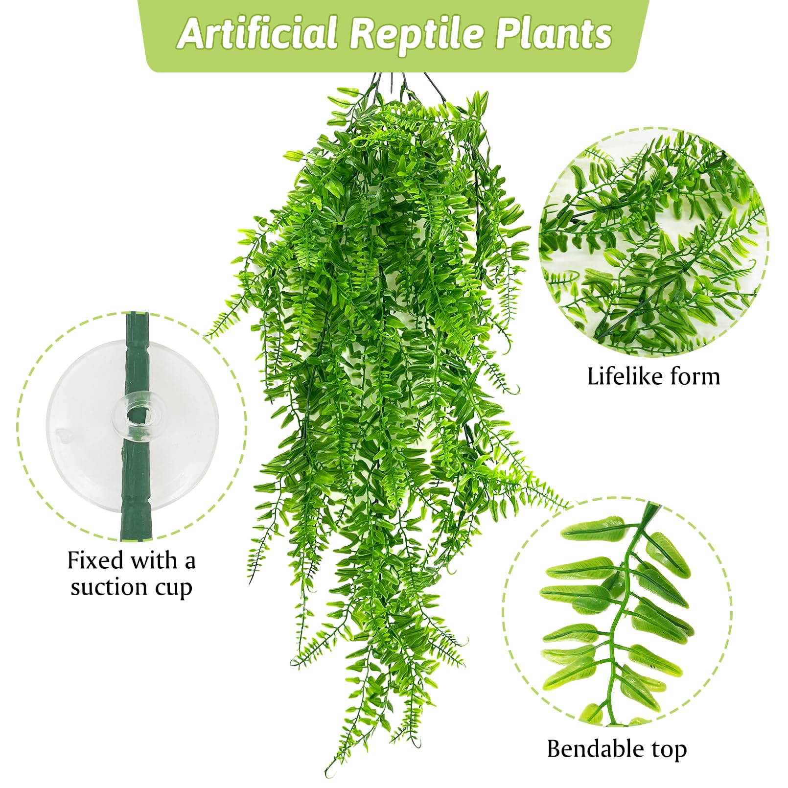 Hamiledyi petites feuilles style A, décor discret pour terrarium.