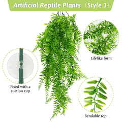 Hamiledyi plantes terrarium petites-feuilles-vines style B pour varier le décor et l’escalade
