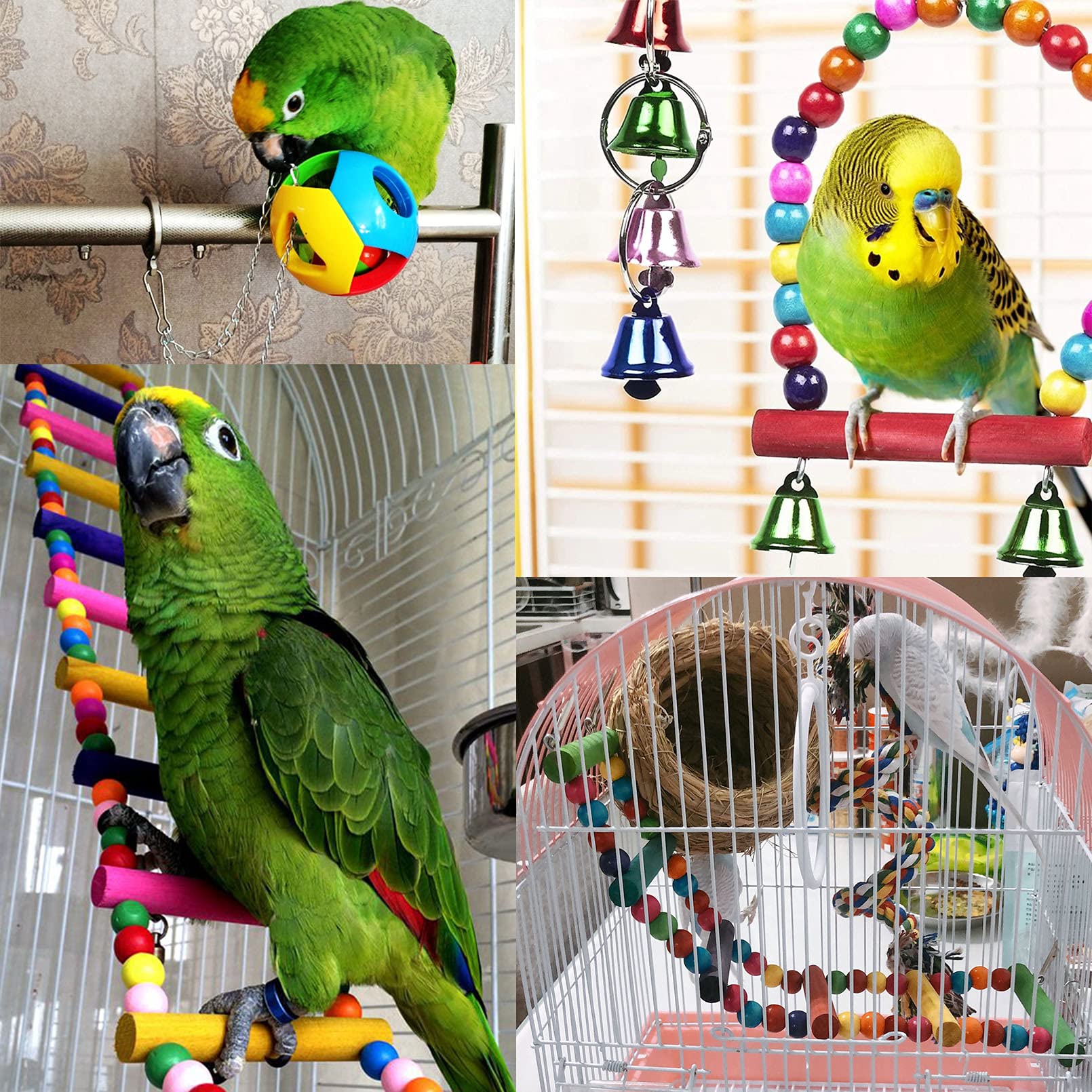 Hamiledyi plateforme-jouet-oiseaux-bois : plateforme surélevée pour repos et observation
