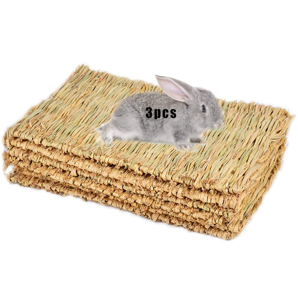 Hamiledyi tapis herbe tissé pour petits animaux – couchage confortable et naturel.