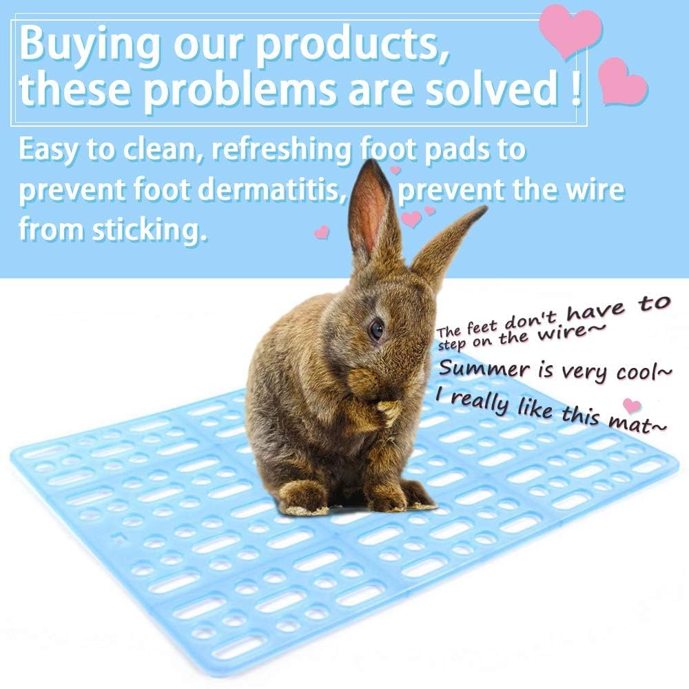 Hamiledyi tapis-pieds cage lapin blanc entretien facilité
