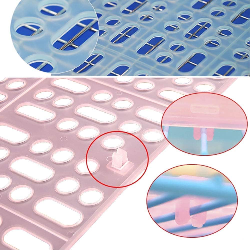 Hamiledyi tapis-pieds cage lapin bleu peut être coupé pour ajustement