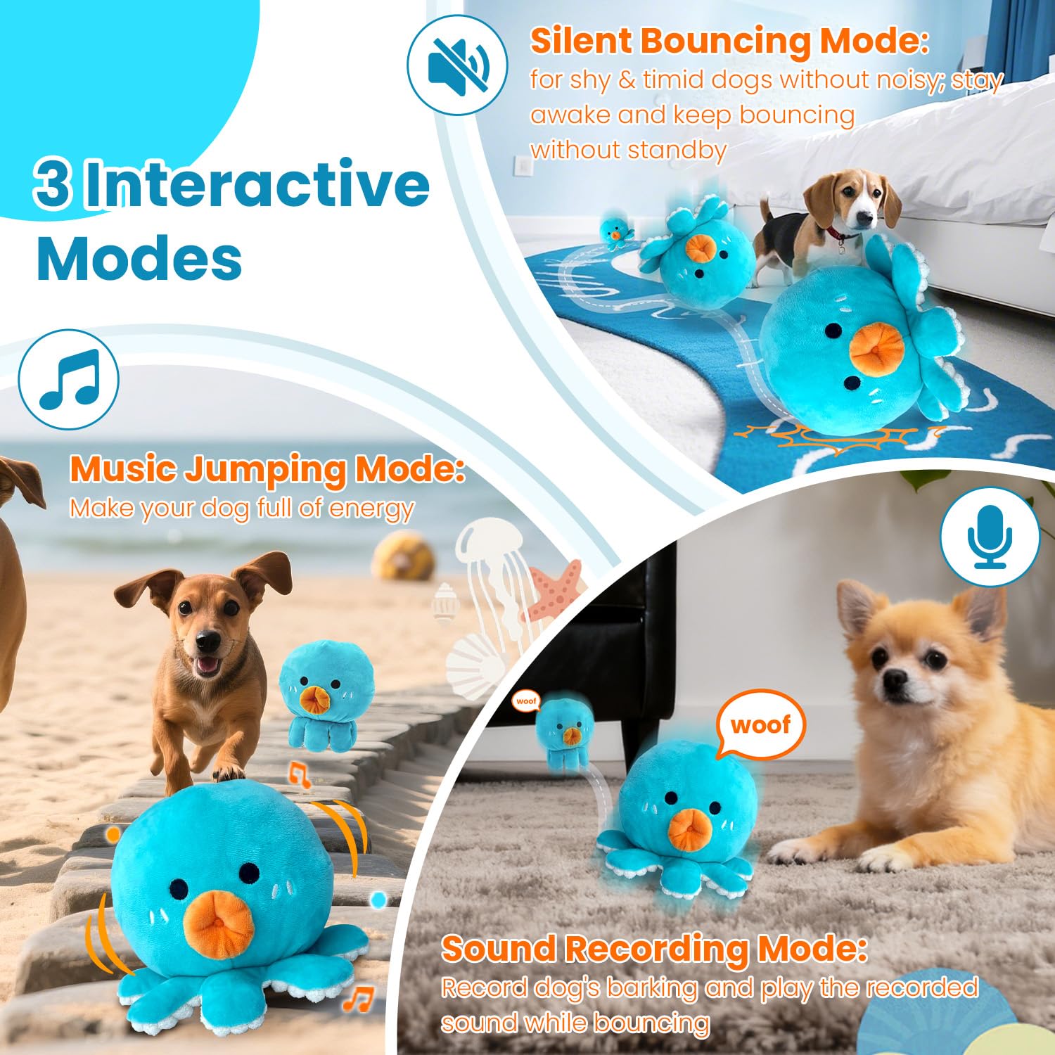 Texture peluche double couche Hanarook, résistante et agréable pour mordiller sans danger.