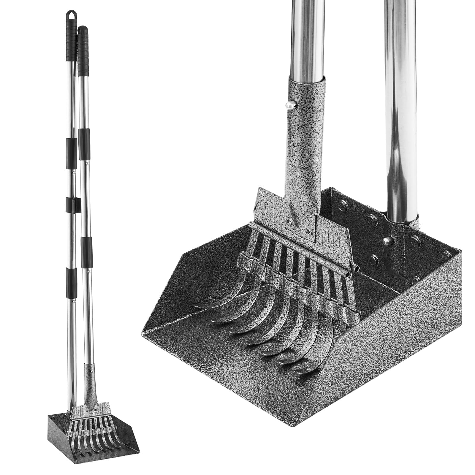 HANTOP ensemble plateau et râteau ramasse-crottes, léger et pratique pour les balades quotidiennes.