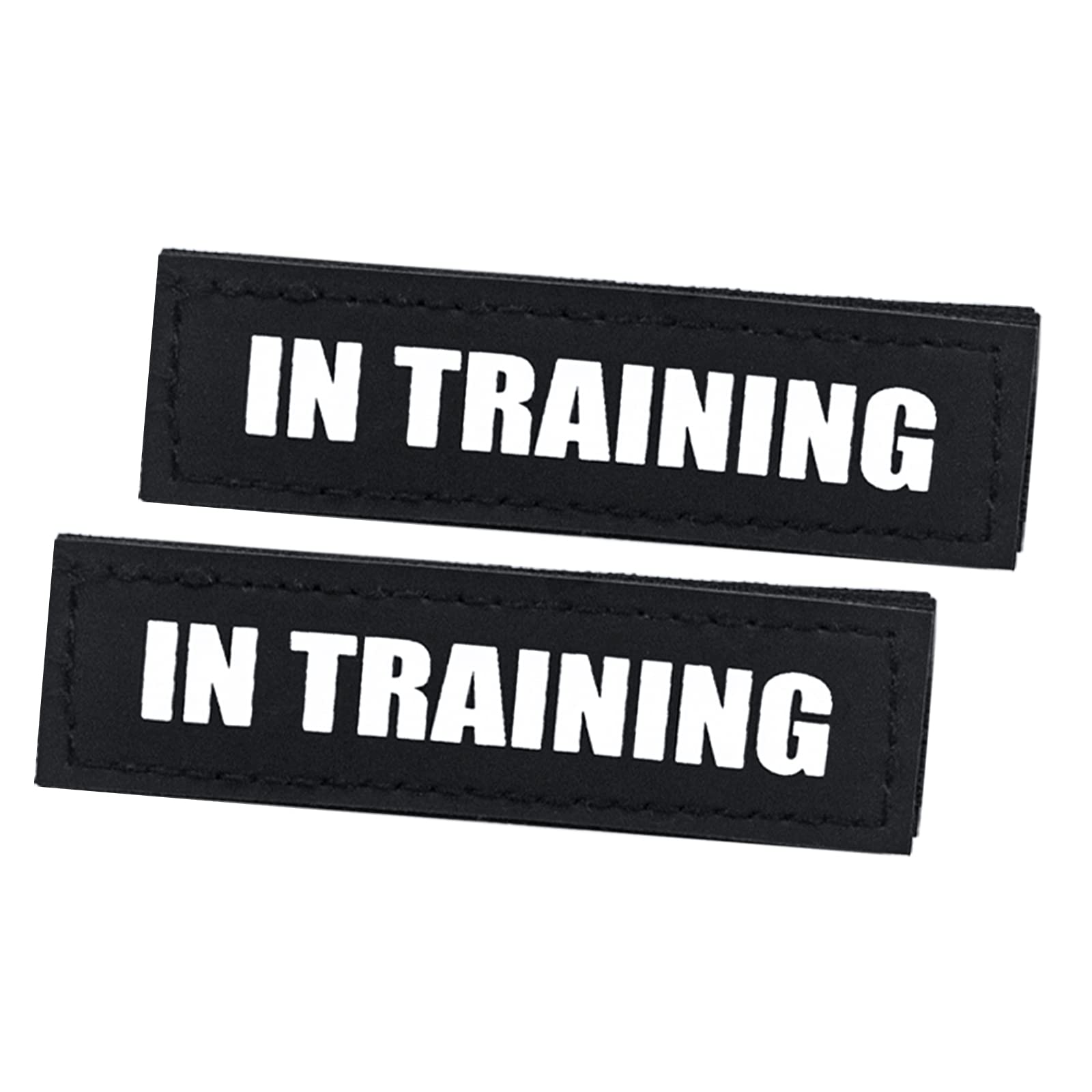 Patch HANWER chien d’assistance sur harnais noir, identification claire pendant les sorties.