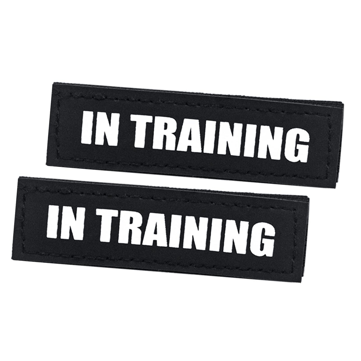 Patch HANWER chien d’assistance sur harnais noir, identification claire pendant les sorties.